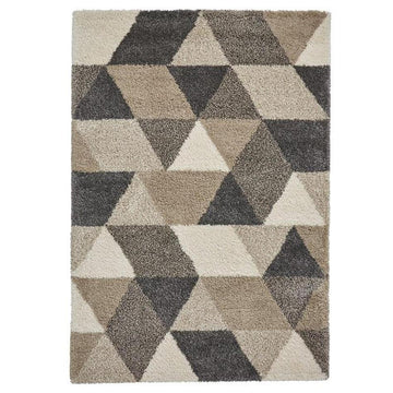 Royal Nomadic 7611 Modern Geometric Soft Plush Boho Shaggy Beige/Grey Rug-Think Rugs-Rug Love - The Most Loved Rug Store